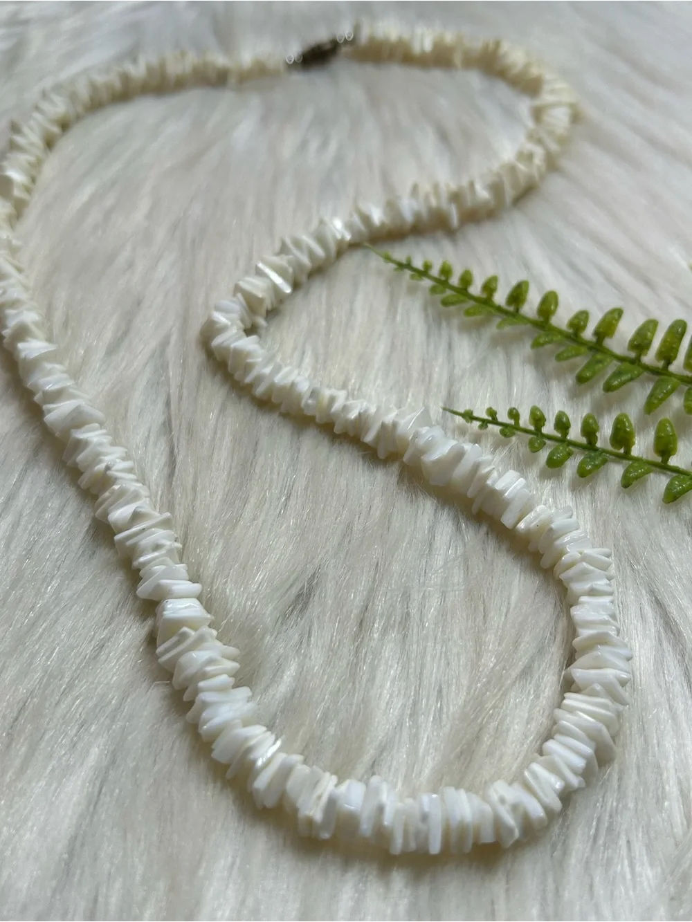 puka shell chip necklace